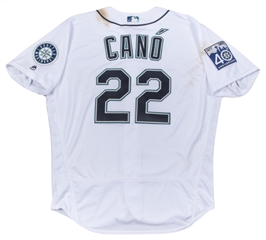 2017 Robinson Cano Game Used Seattle Mariners Home Jersey Used On 4/17/17 For Career Home Run #280 (MLB Authenticated)
